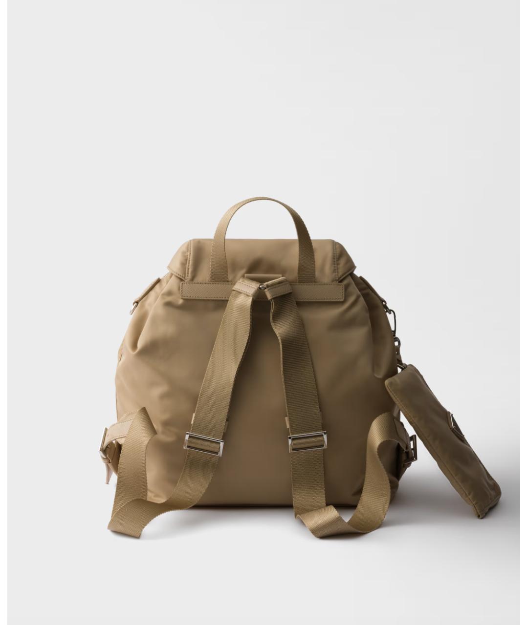 PRADA Бежевый синтетический рюкзак, фото 4