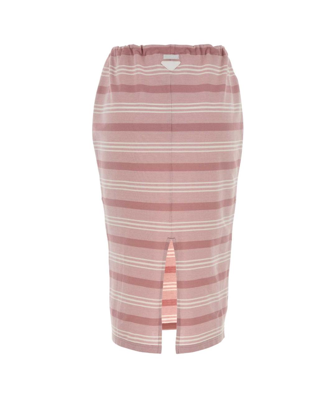 PRADA Розовая хлопковая юбка миди, фото 2