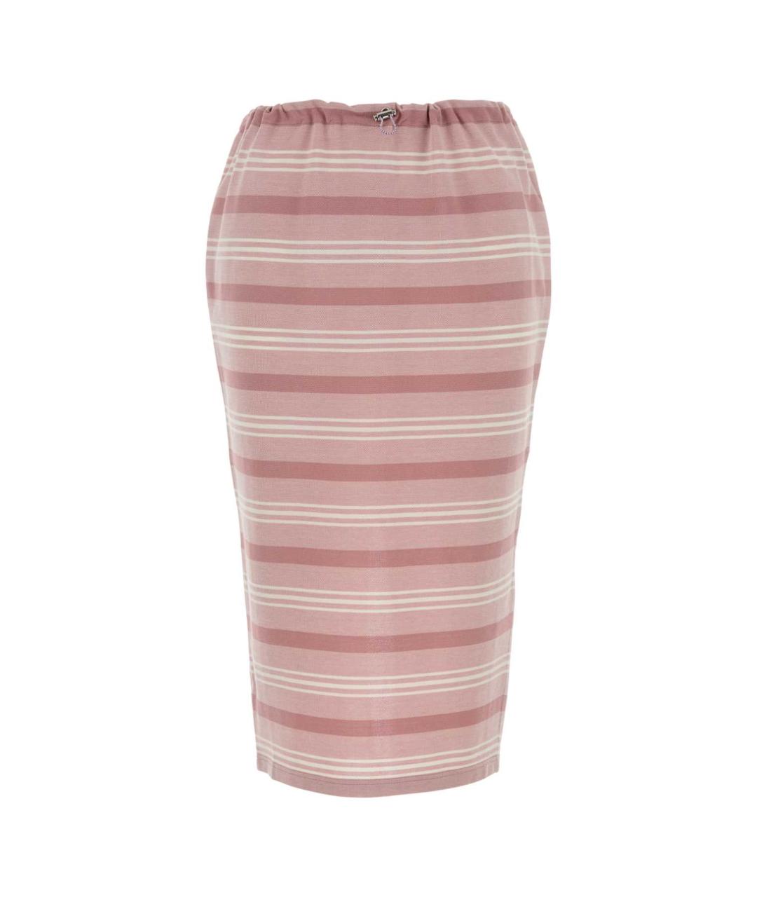 PRADA Розовая хлопковая юбка миди, фото 1