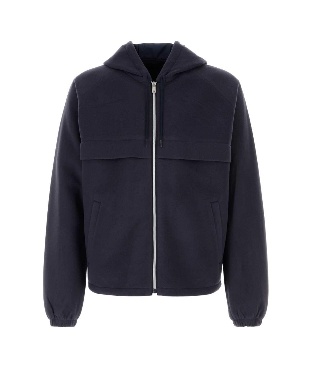 PRADA Темно-синяя полиэстеровая куртка, фото 1