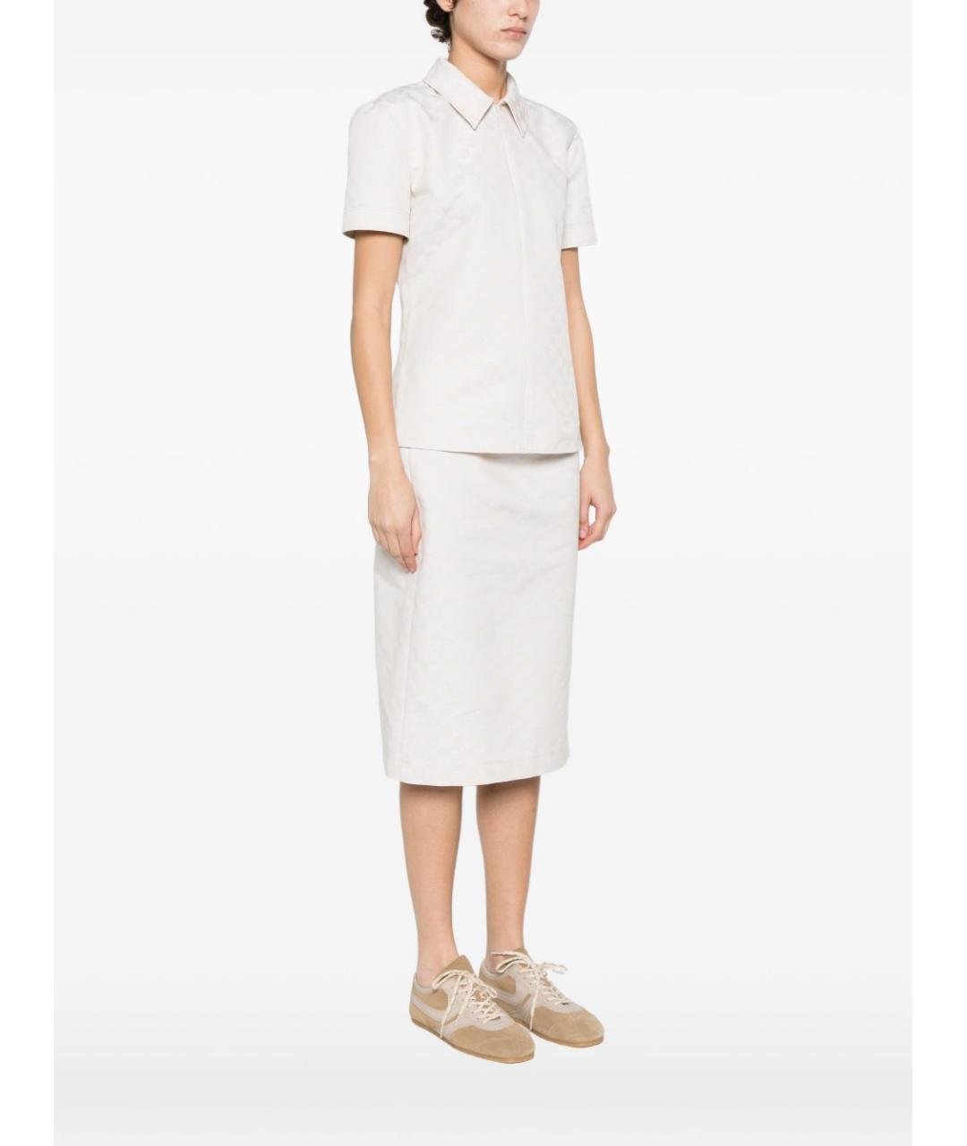 GUCCI Бежевая полиэстеровая рубашка, фото 4