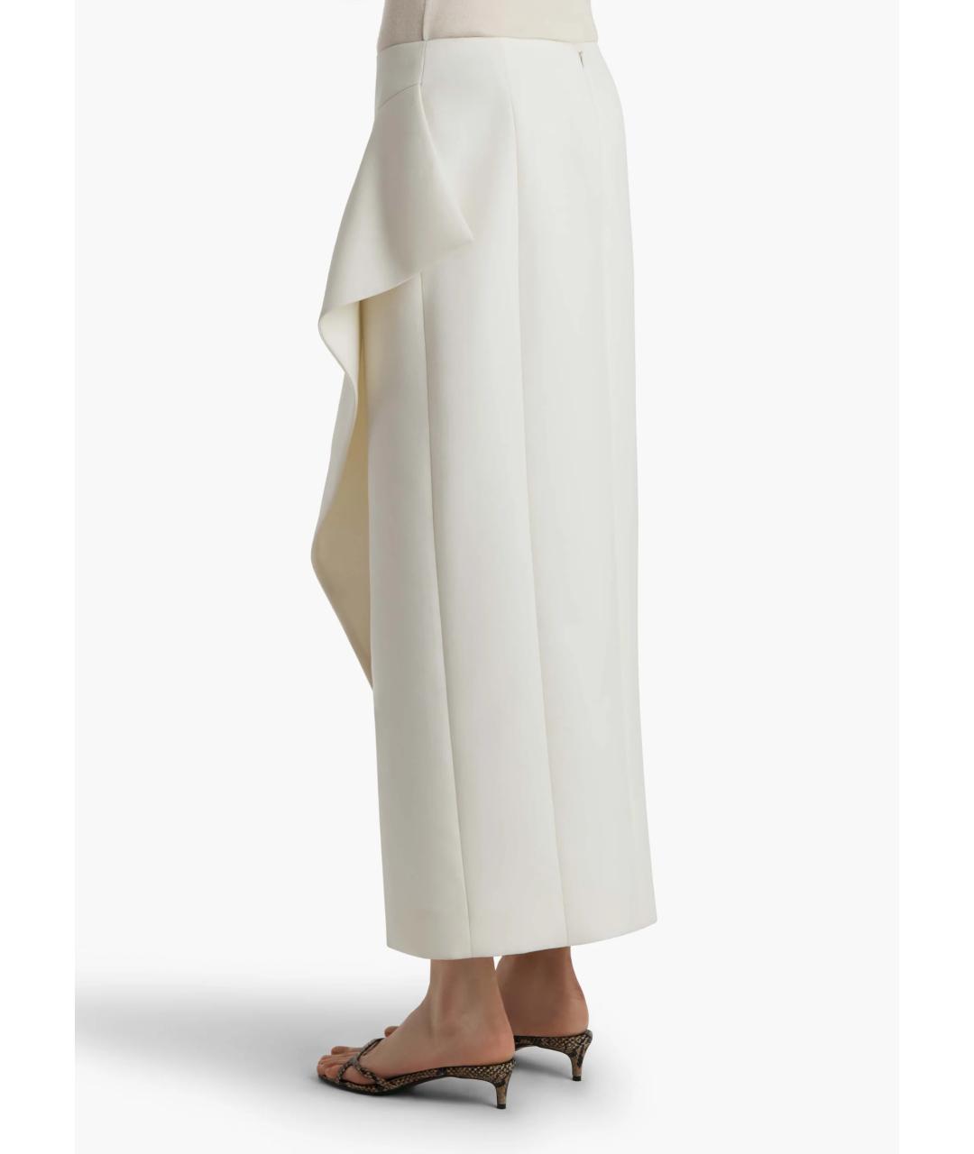 KHAITE Бежевая шерстяная юбка миди, фото 3