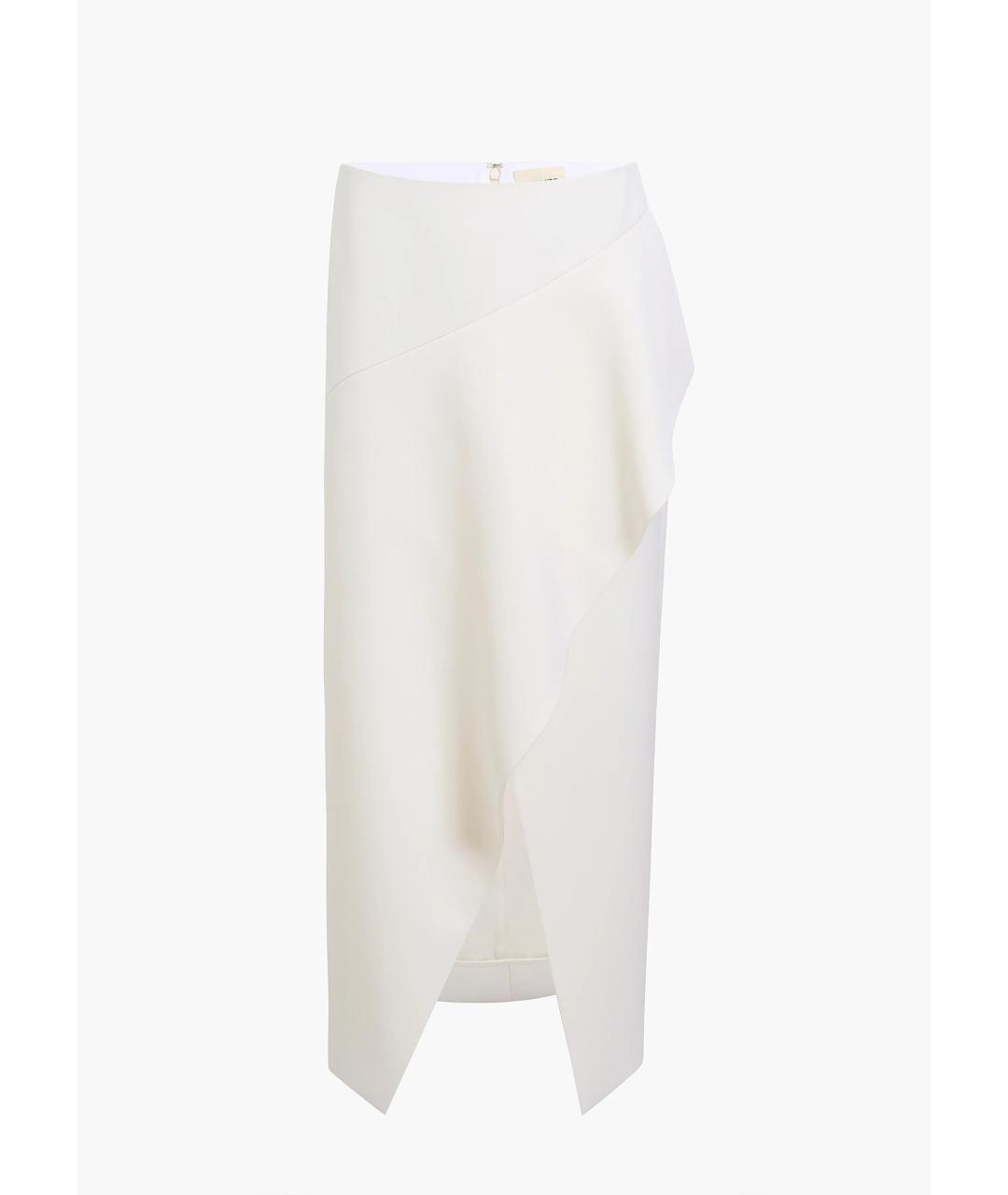 KHAITE Бежевая шерстяная юбка миди, фото 5