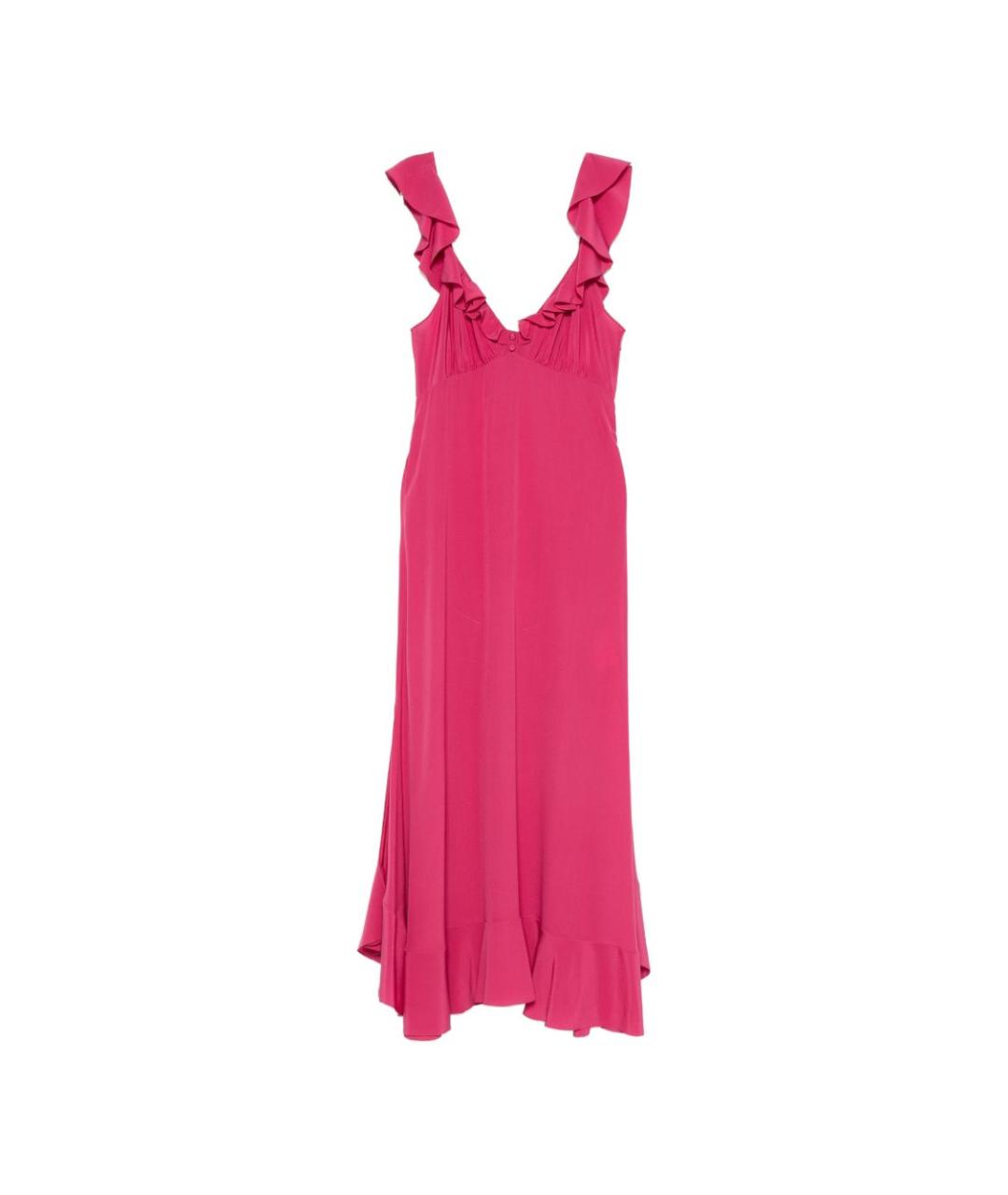 CHLOE Фиолетовое шелковое повседневное платье, фото 1