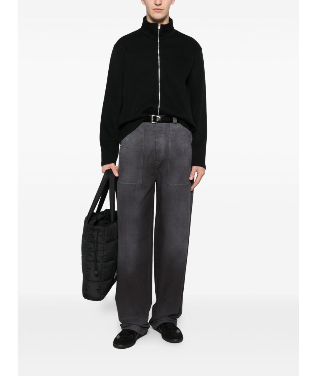 MAISON MARGIELA Серые хлопковые прямые джинсы, фото 4