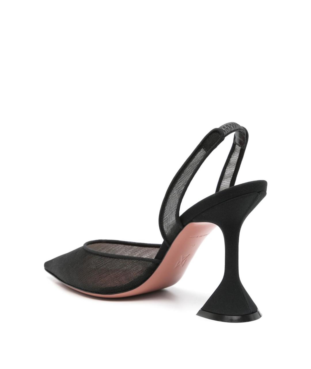 Amina Muaddi Черные синтетические туфли, фото 2