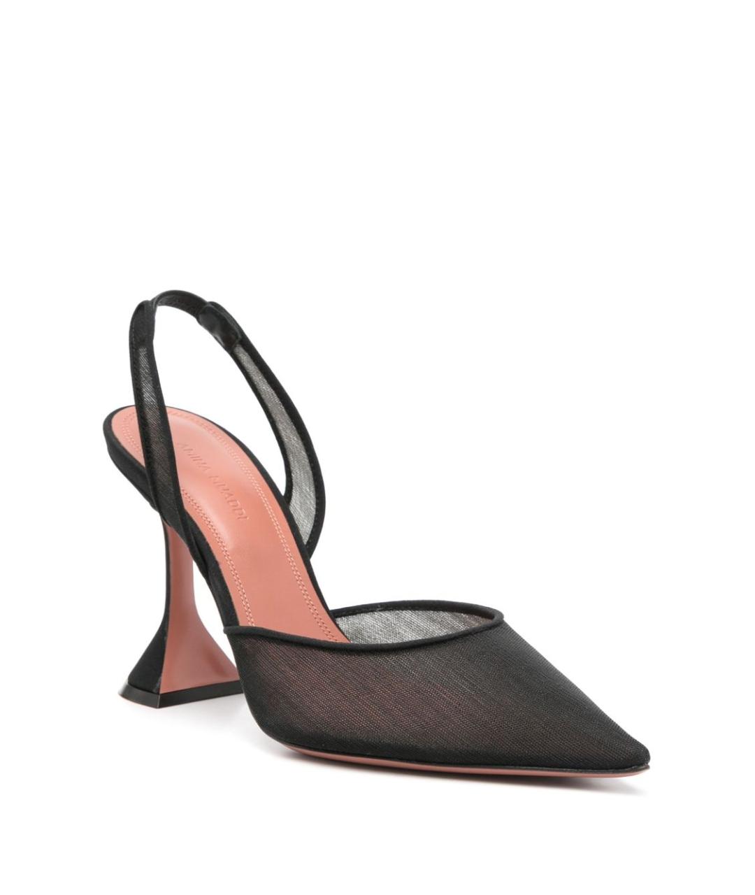 Amina Muaddi Черные синтетические туфли, фото 4