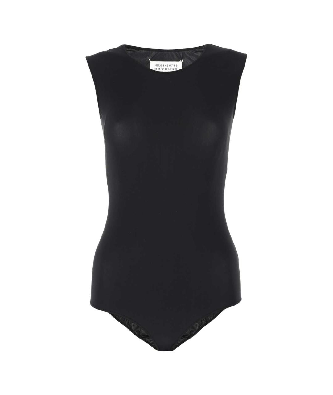 MAISON MARGIELA Черное полиамидовое боди, фото 1