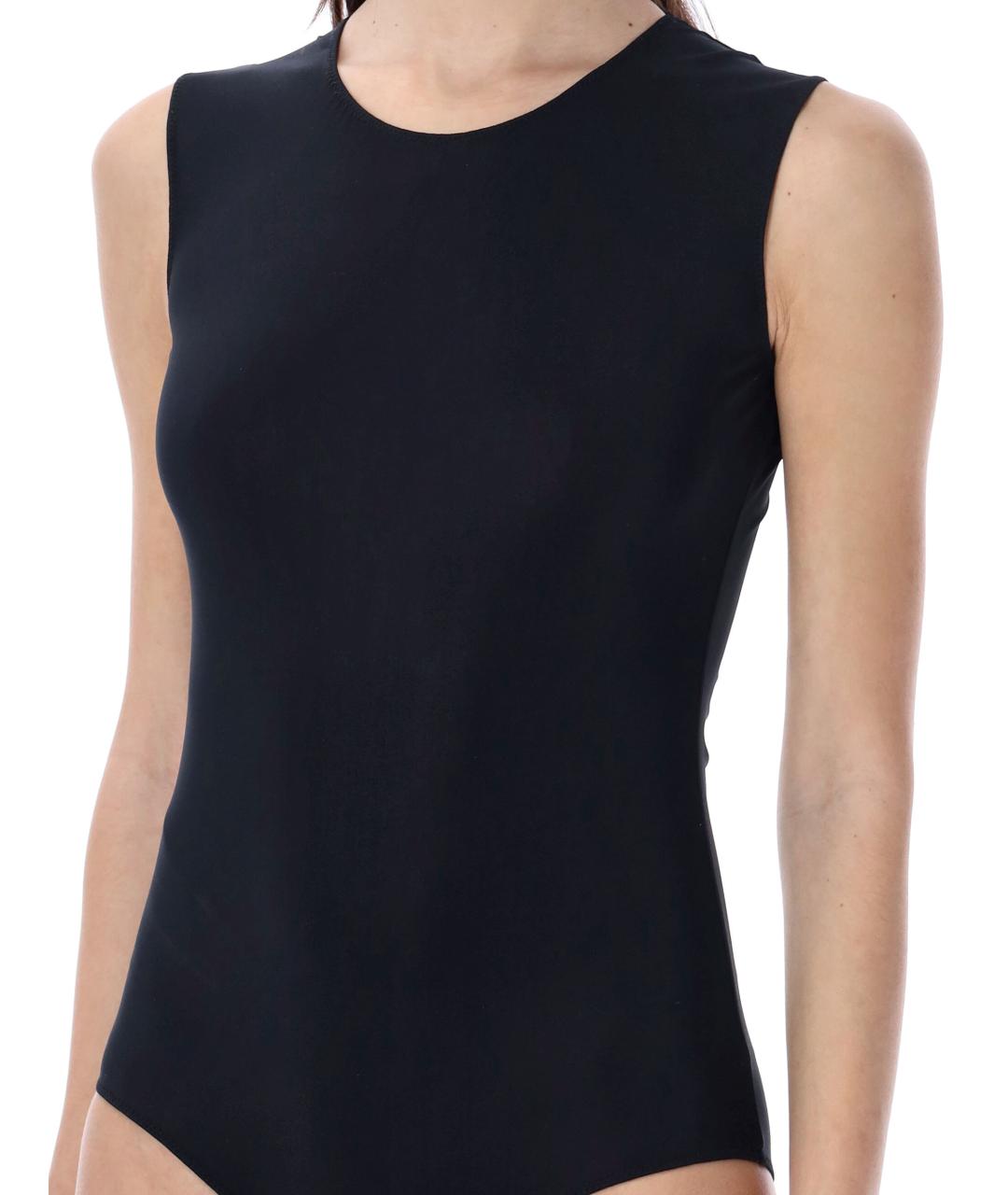 MAISON MARGIELA Черное полиамидовое боди, фото 3