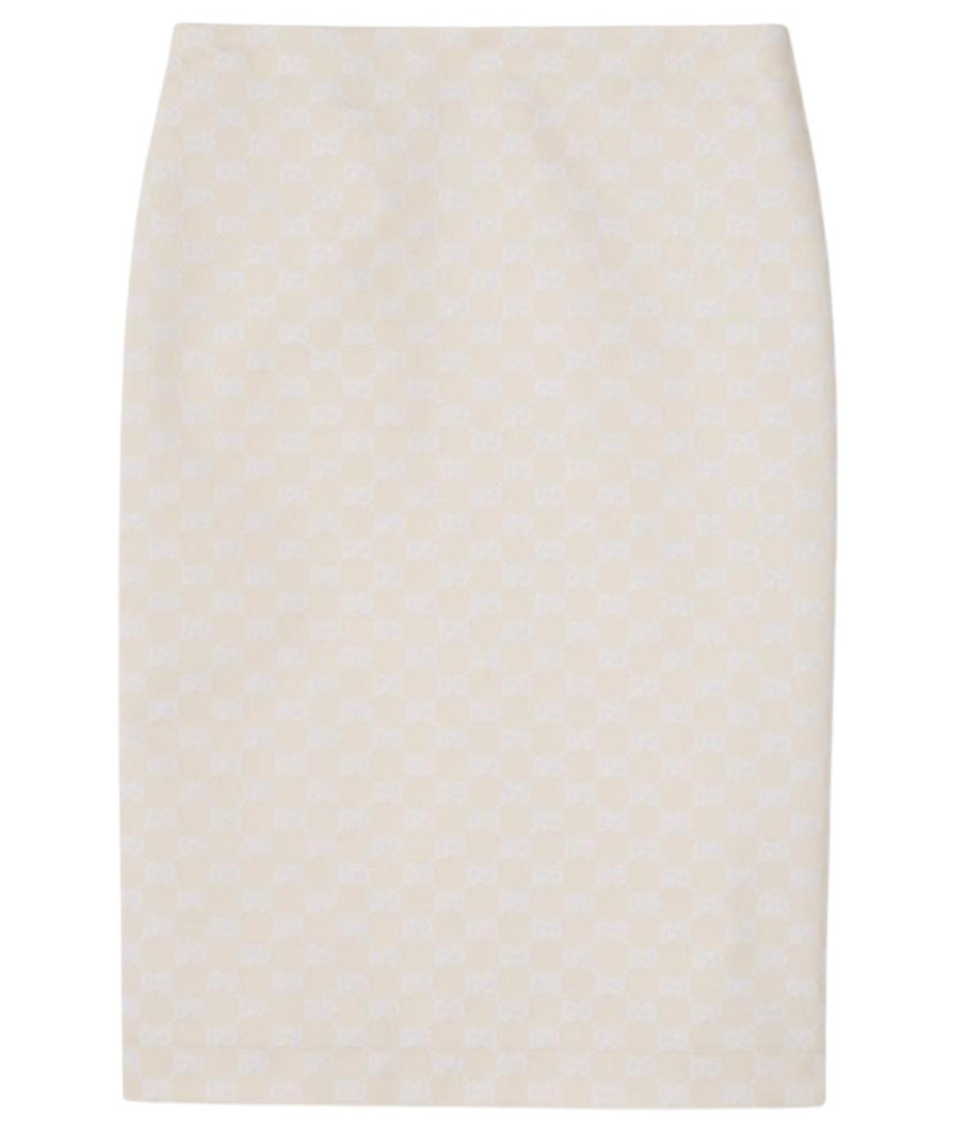 GUCCI Бежевая полиэстеровая юбка миди, фото 1