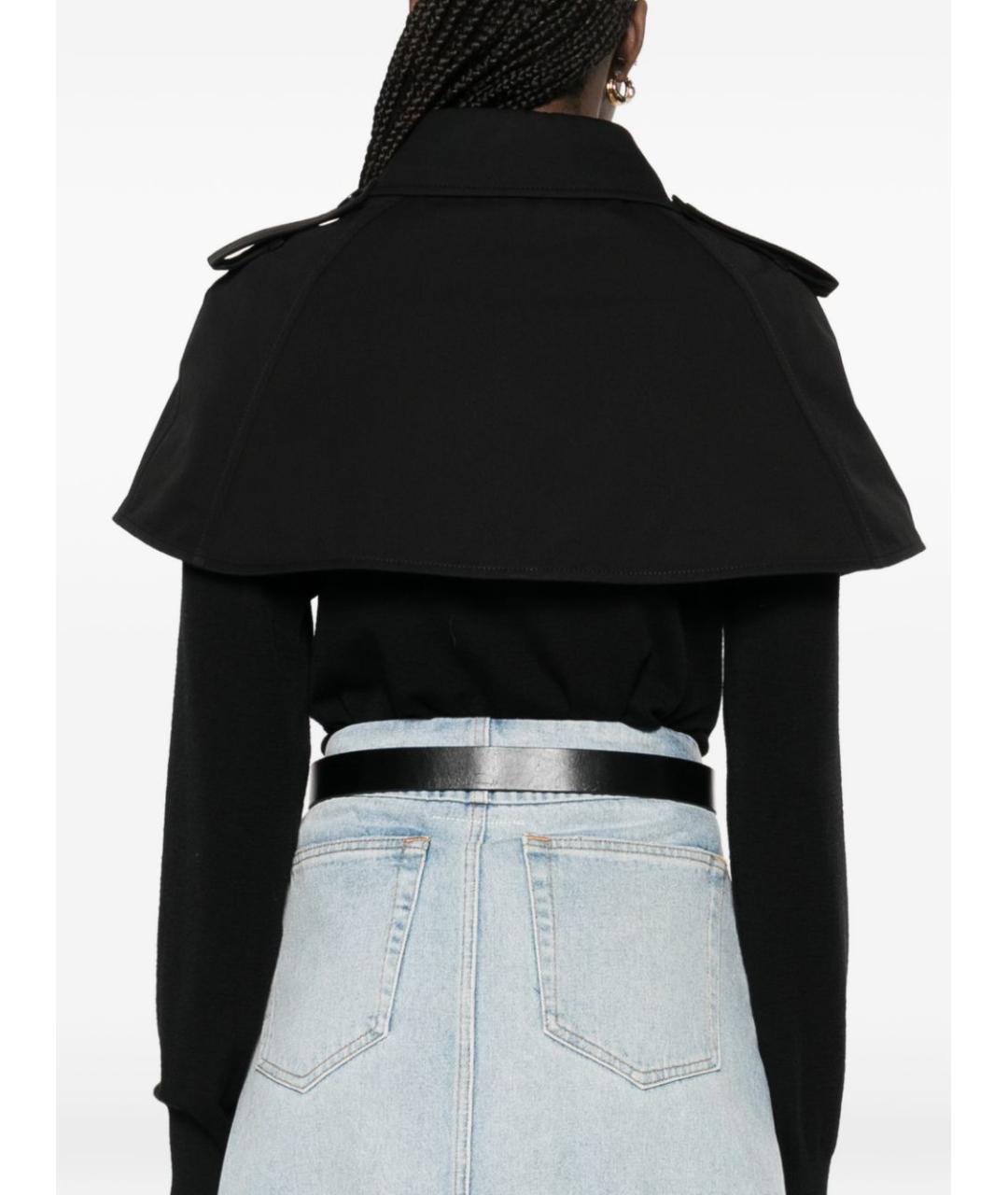 BURBERRY Черный хлопковый тренч/плащ, фото 3