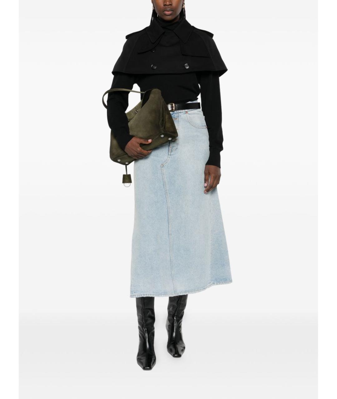 BURBERRY Черный хлопковый тренч/плащ, фото 5