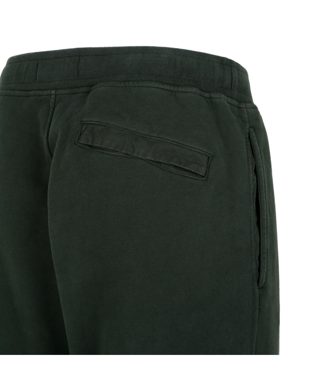 STONE ISLAND Зеленые хлопковые повседневные брюки, фото 4