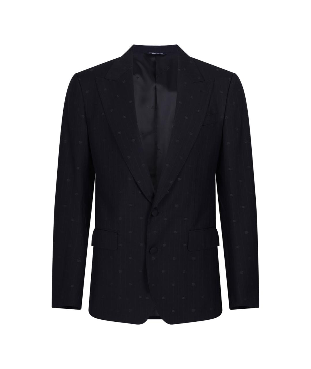 DOLCE&GABBANA Черный хлопковый пиджак, фото 1