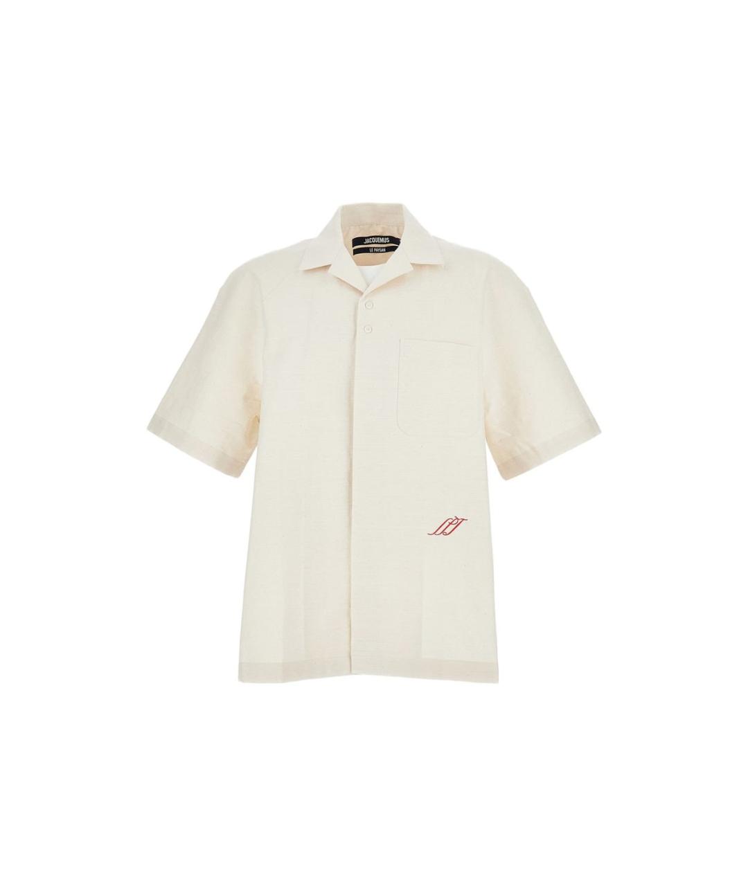 JACQUEMUS Бежевая хлопковая кэжуал рубашка, фото 1