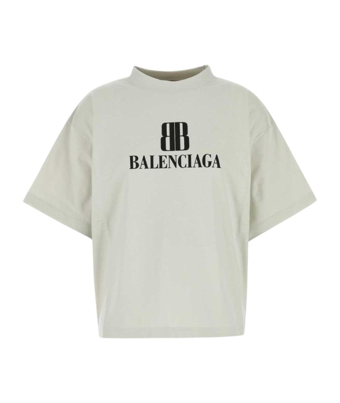 BALENCIAGA Белая хлопковая футболка, фото 1