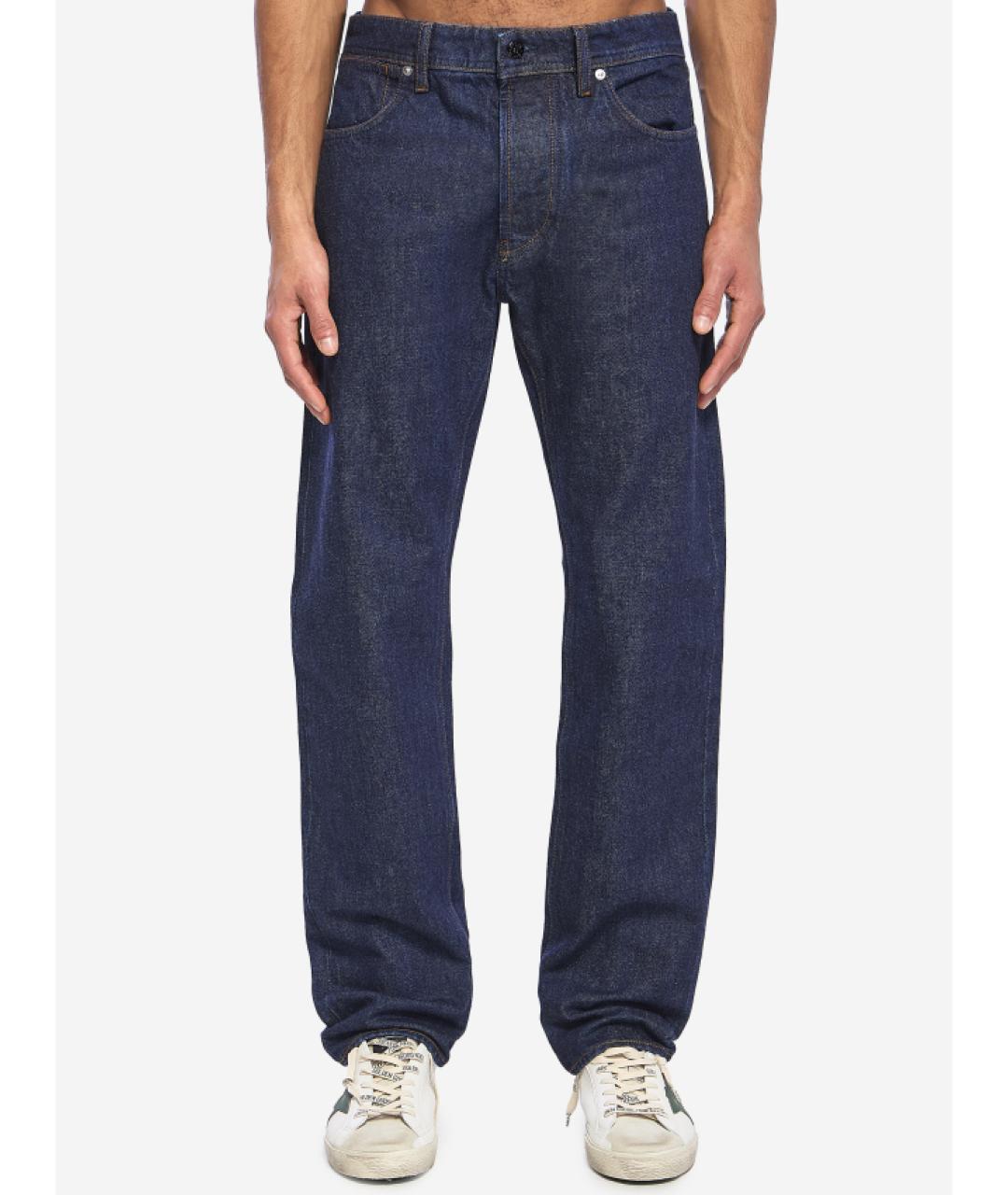 STONE ISLAND Синие хлопковые прямые джинсы, фото 5