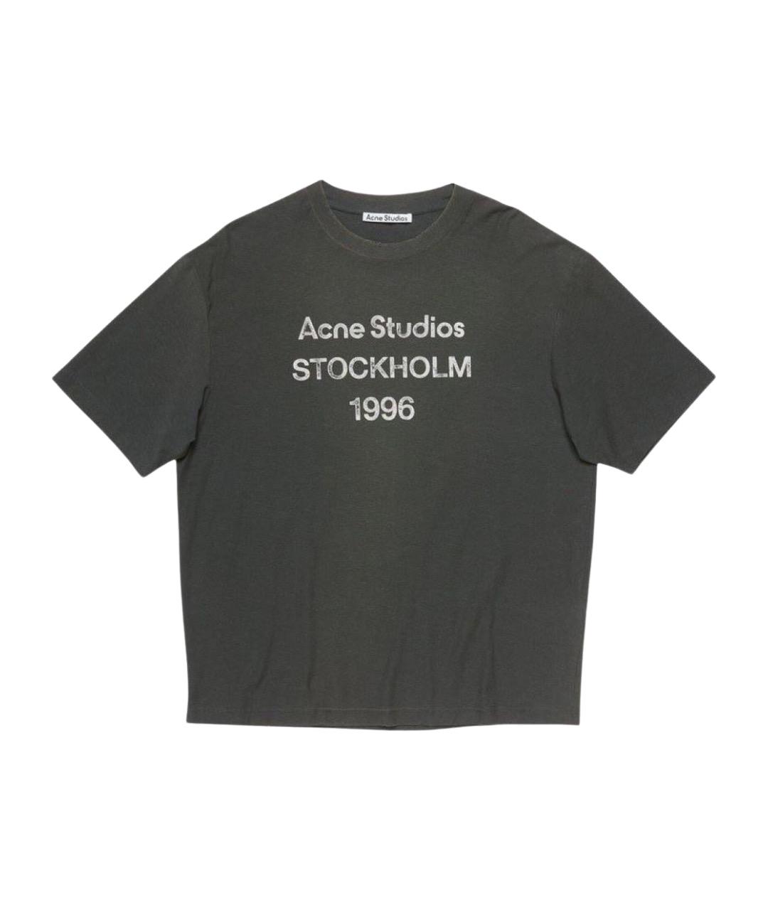 ACNE STUDIOS Черная хлопковая футболка, фото 1