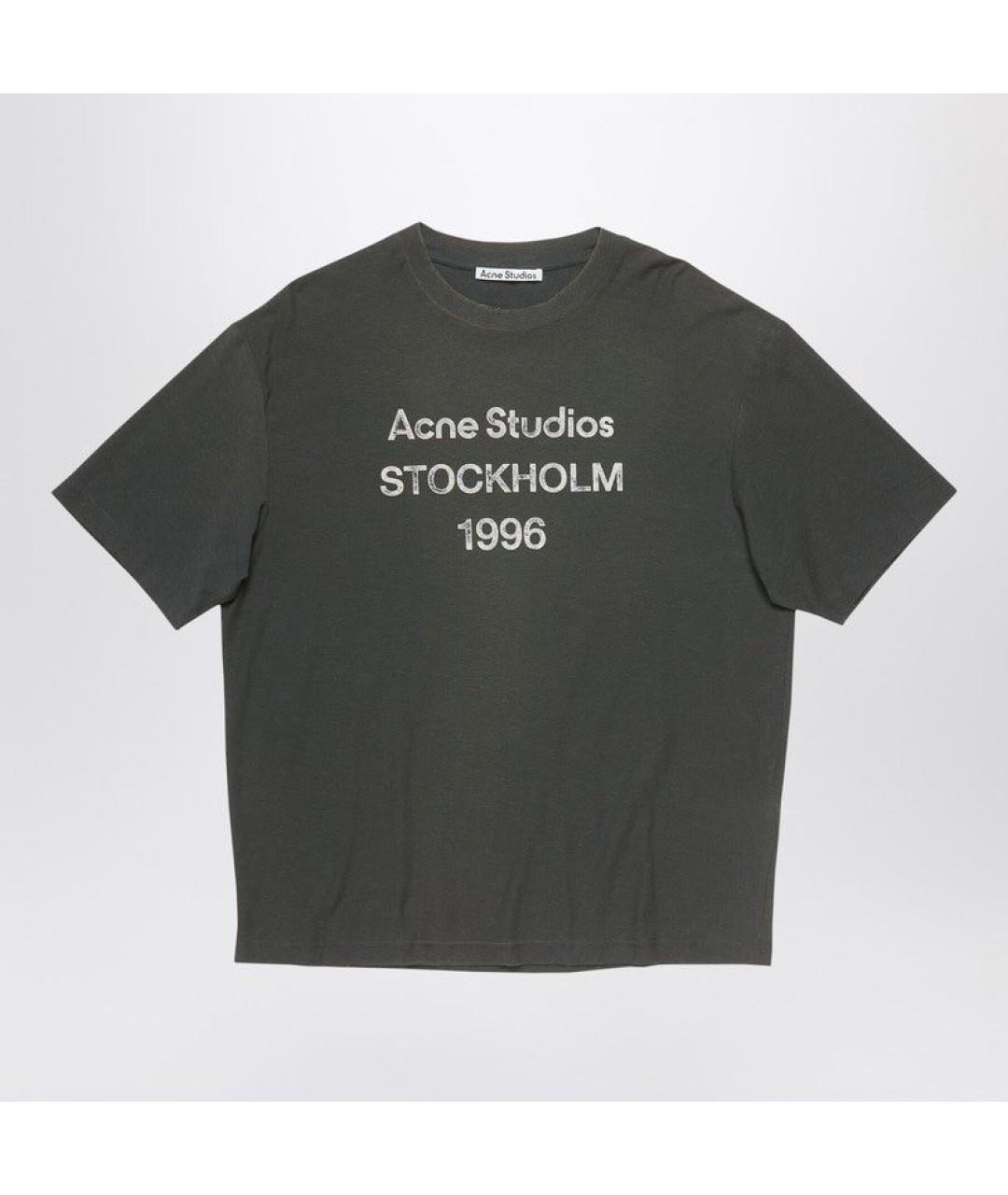 ACNE STUDIOS Черная хлопковая футболка, фото 3