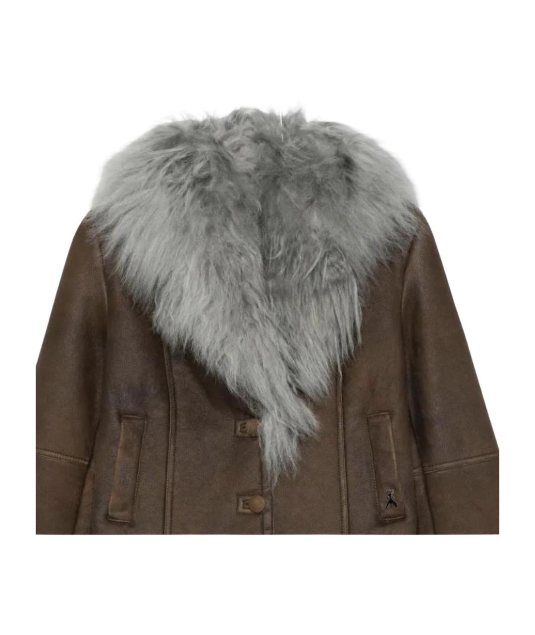 PATRIZIA PEPE Коричневая кожаная куртка, фото 3