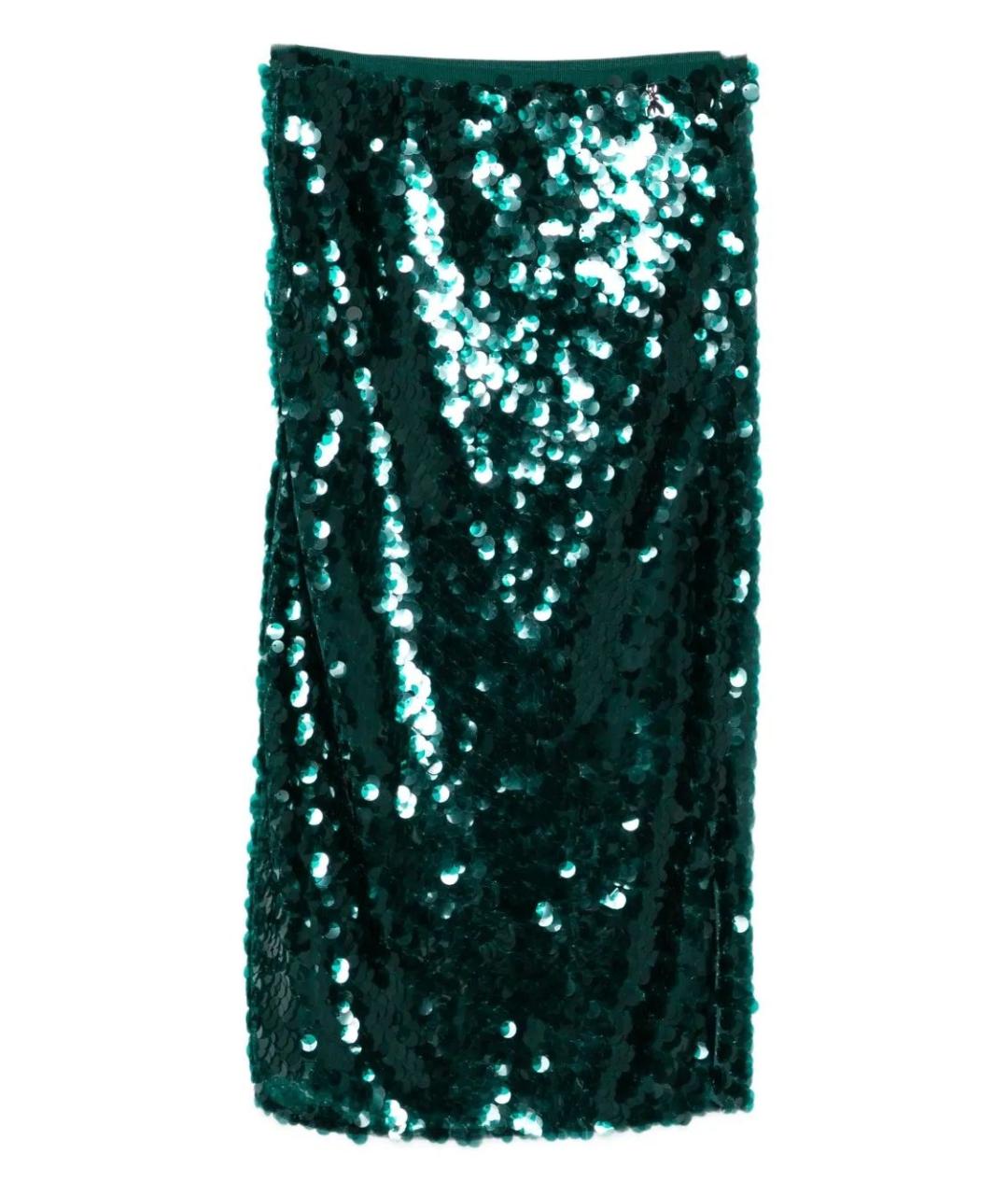 PATRIZIA PEPE Зеленая полиэстеровая юбка миди, фото 1