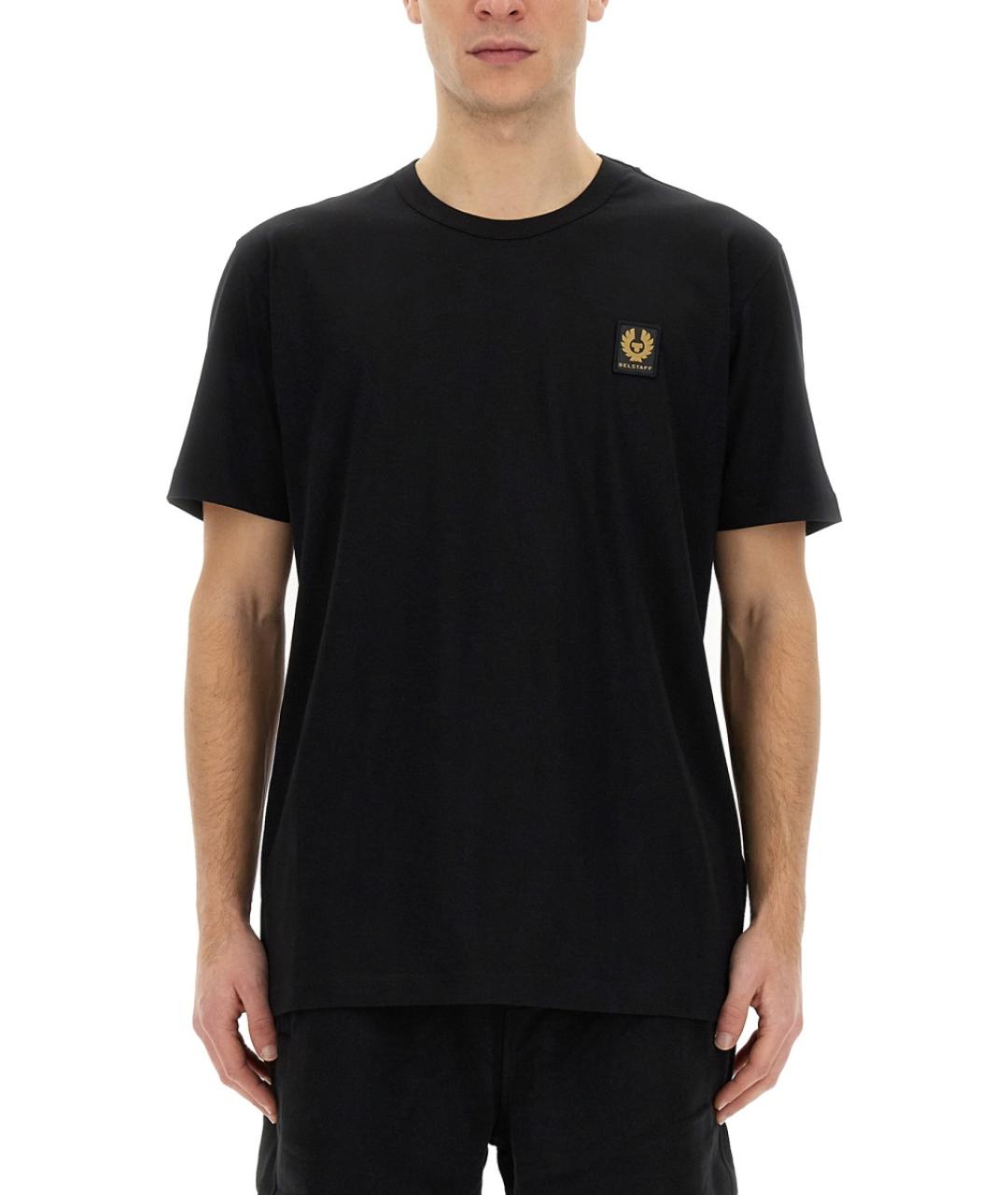 BELSTAFF Черная хлопковая футболка, фото 2