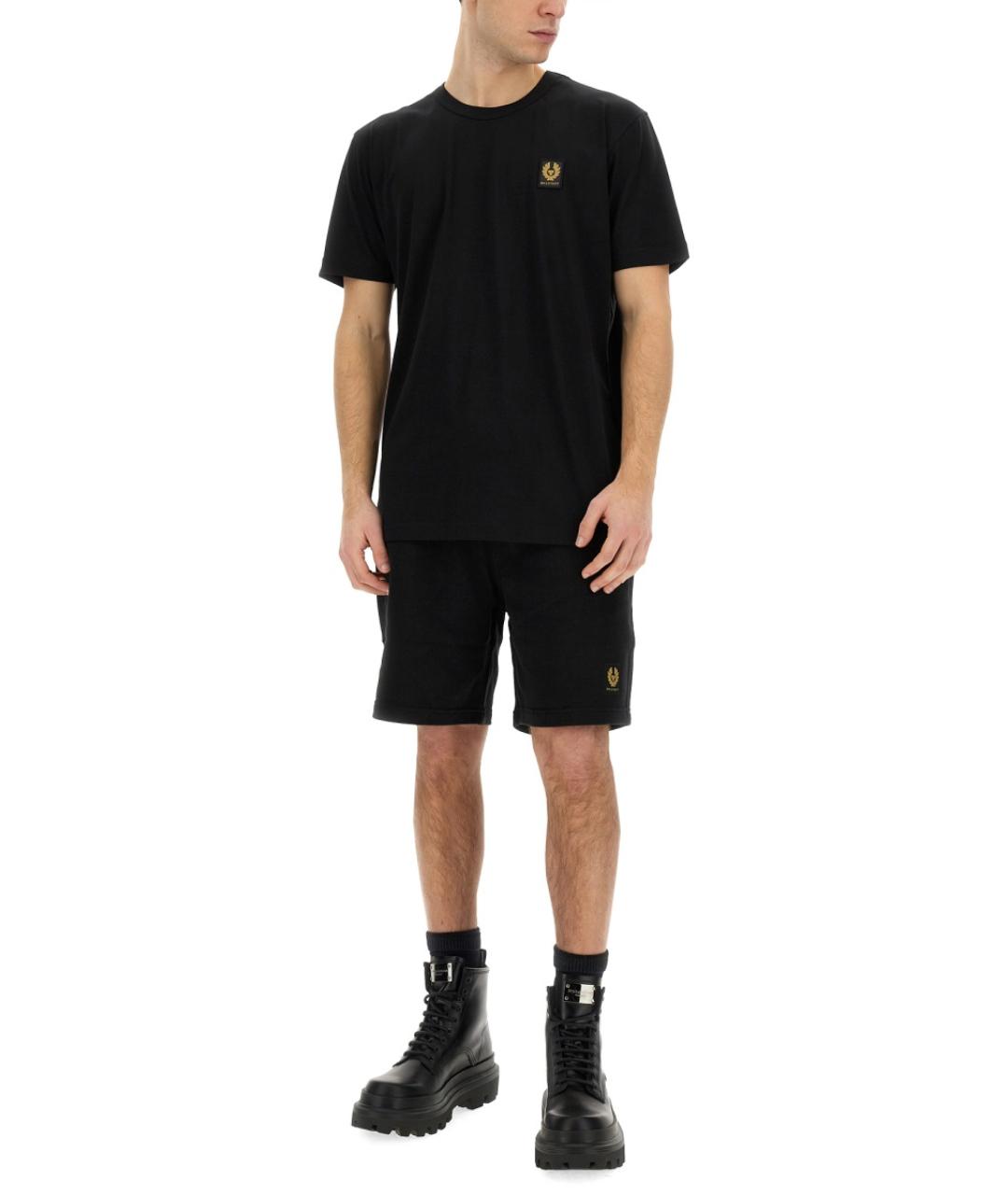 BELSTAFF Черная хлопковая футболка, фото 3