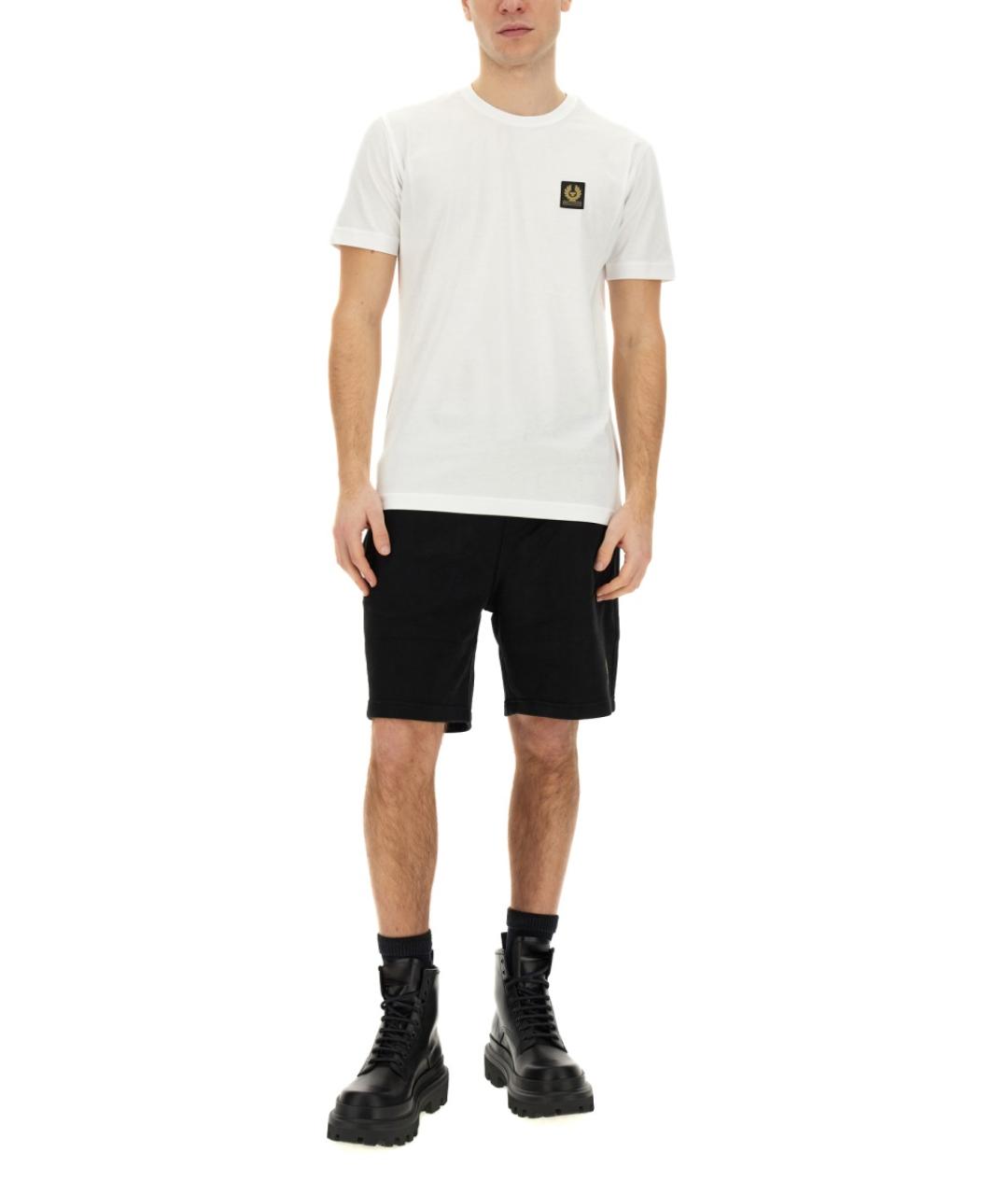 BELSTAFF Белая хлопковая футболка, фото 4