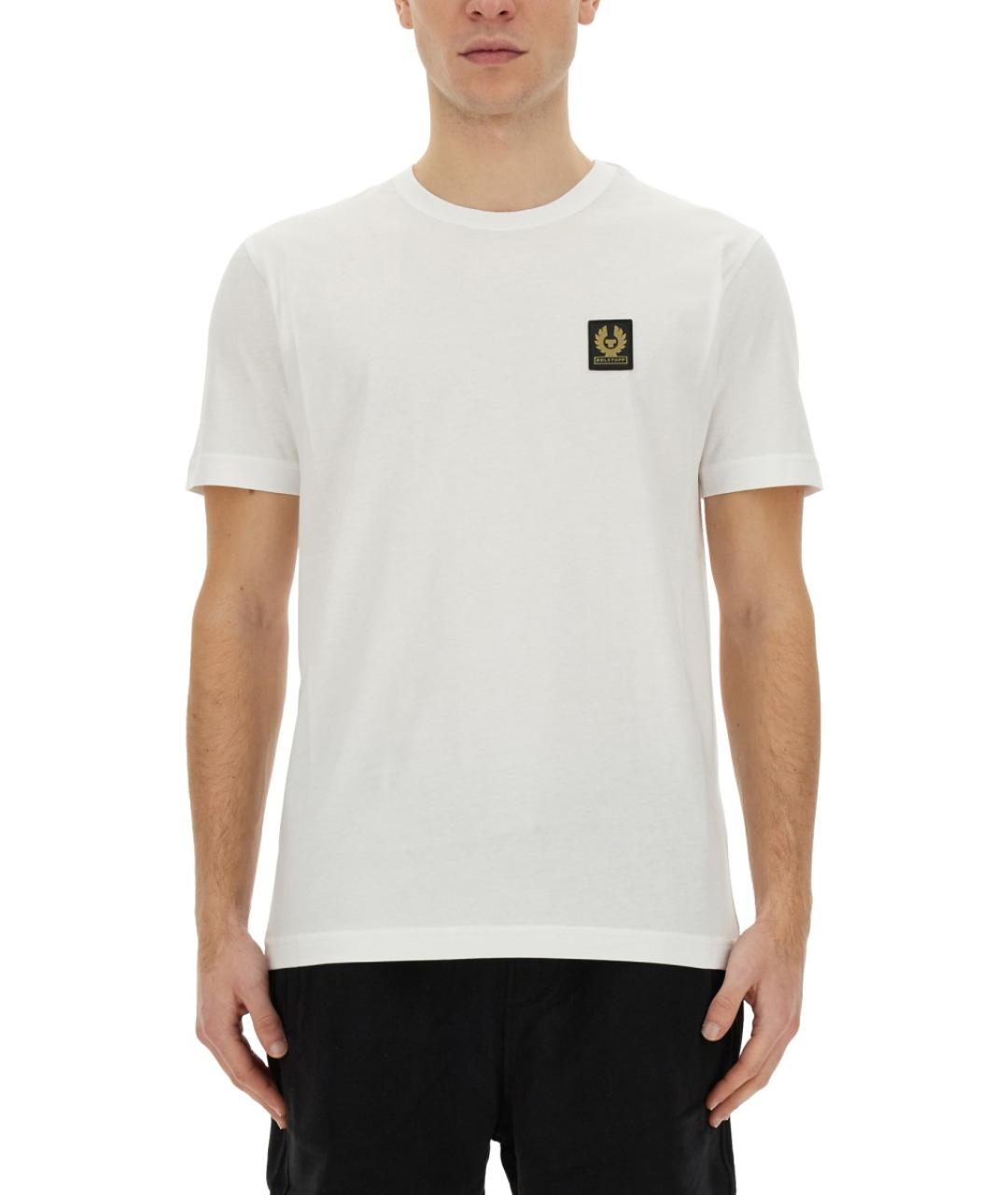 BELSTAFF Белая хлопковая футболка, фото 3