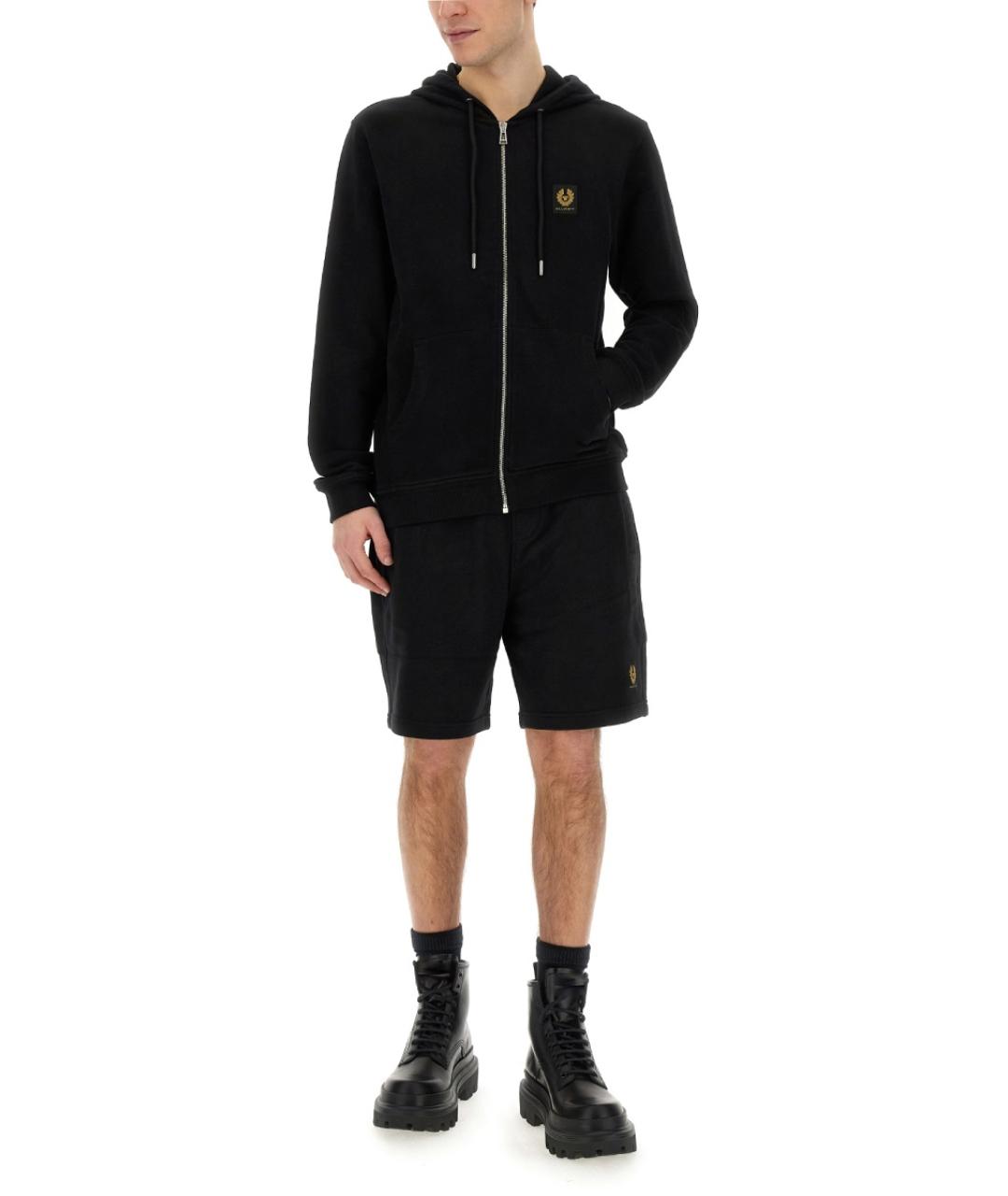 BELSTAFF Черные хлопковые шорты, фото 4