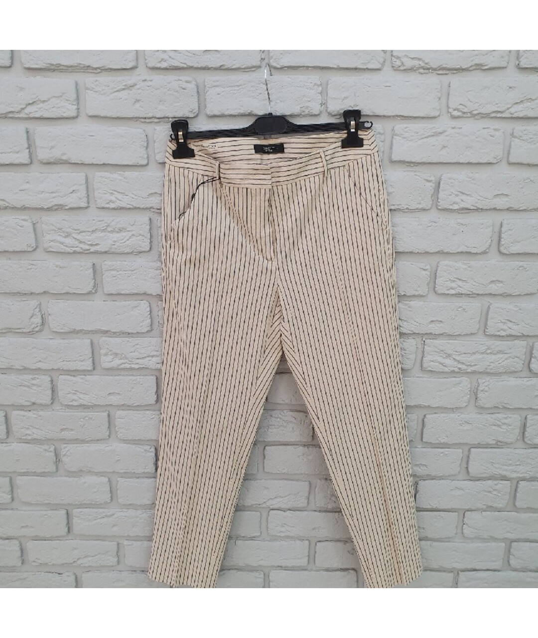 WEEKEND MAX MARA Бежевый хлопковый костюм с брюками, фото 4