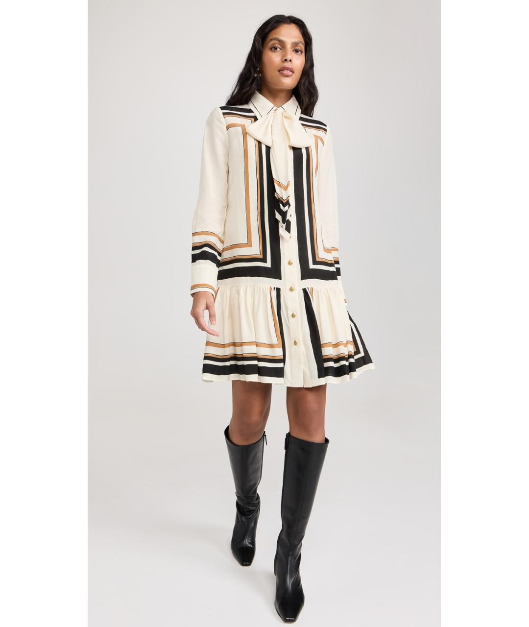 ZIMMERMANN Бежевое полиэстеровое платье, фото 7