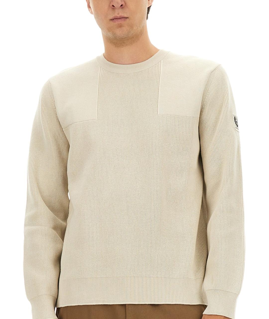 BELSTAFF Бежевый хлопковый джемпер / свитер, фото 4