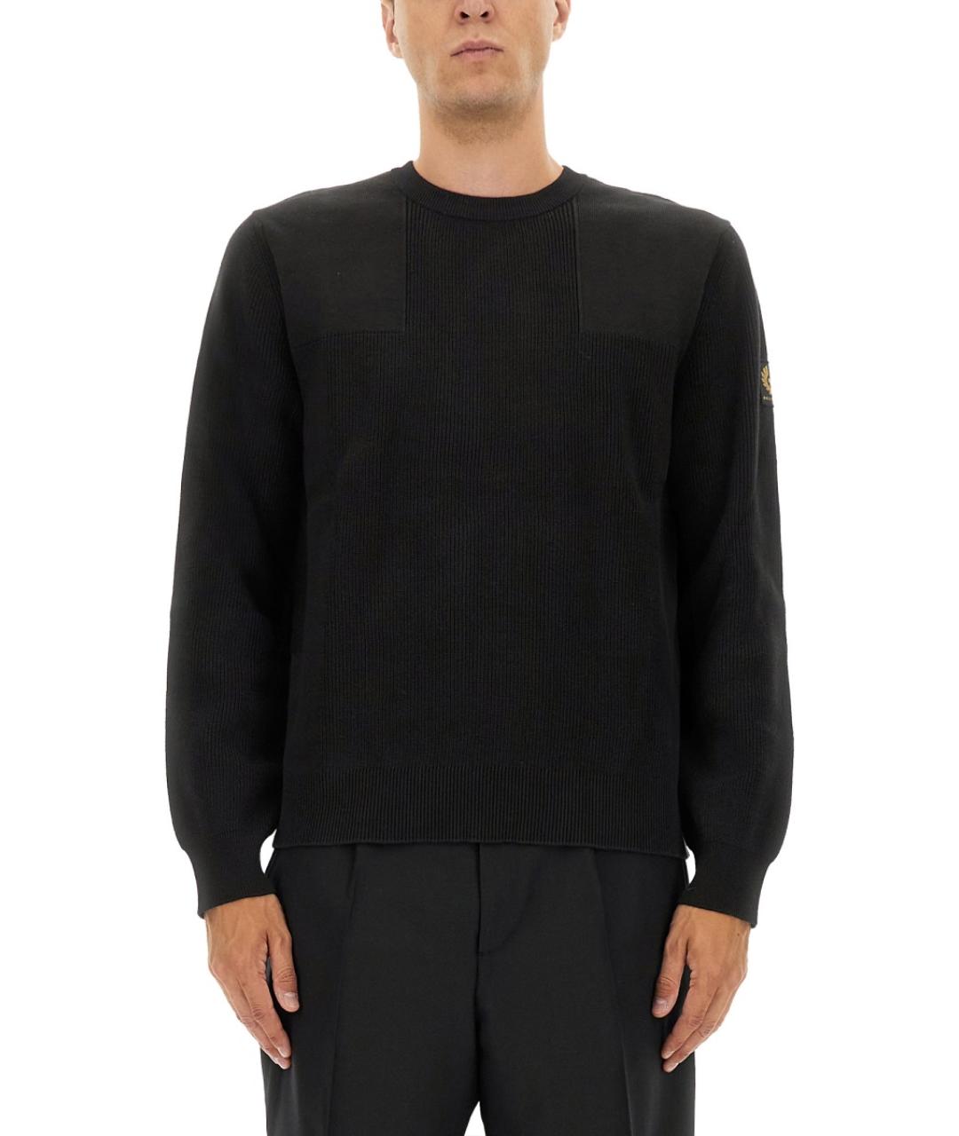 BELSTAFF Черный хлопковый джемпер / свитер, фото 5