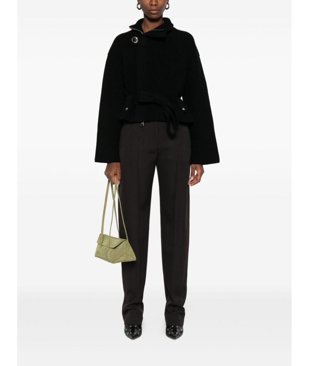 ALEXANDER MCQUEEN Коричневые шерстяные прямые брюки, фото 4