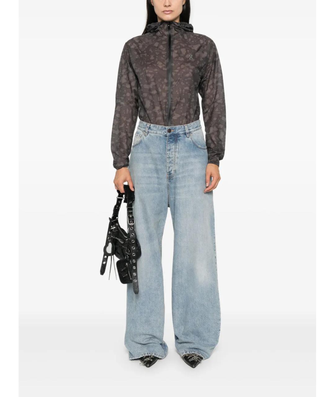 BALENCIAGA Голубые хлопковые прямые джинсы, фото 3