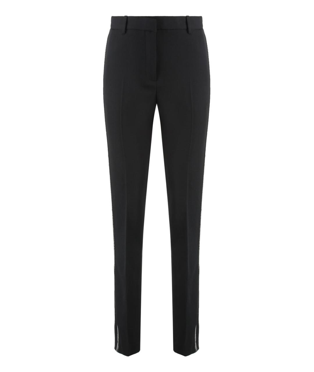 VERSACE Черные шерстяные прямые брюки, фото 1