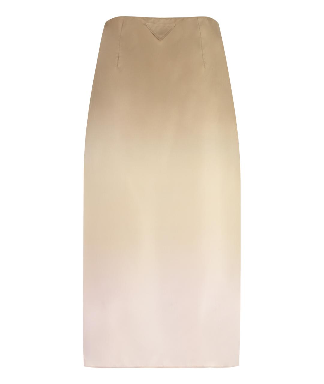 PRADA Мульти шелковая юбка миди, фото 2