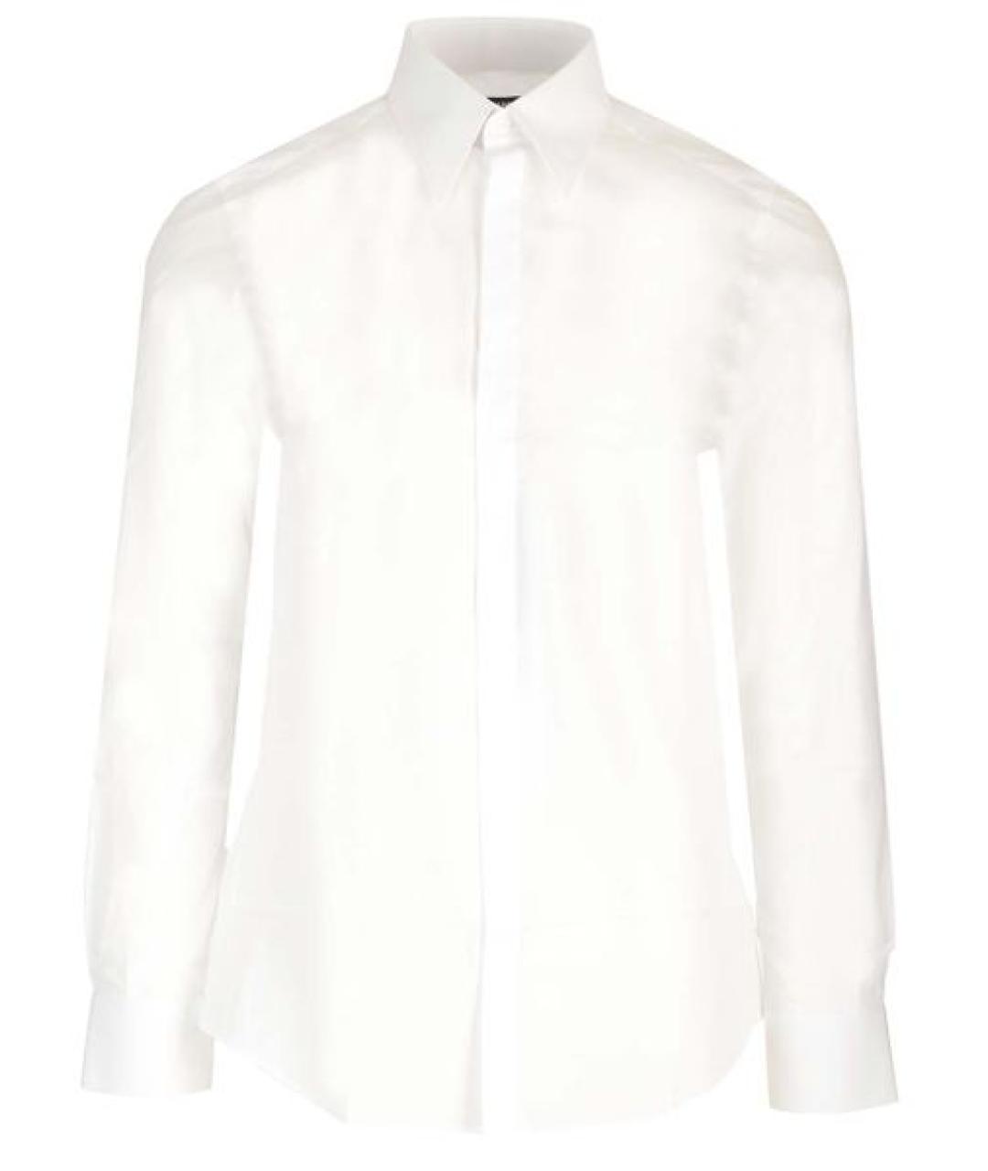 DOLCE&GABBANA Белая хлопковая классическая рубашка, фото 1