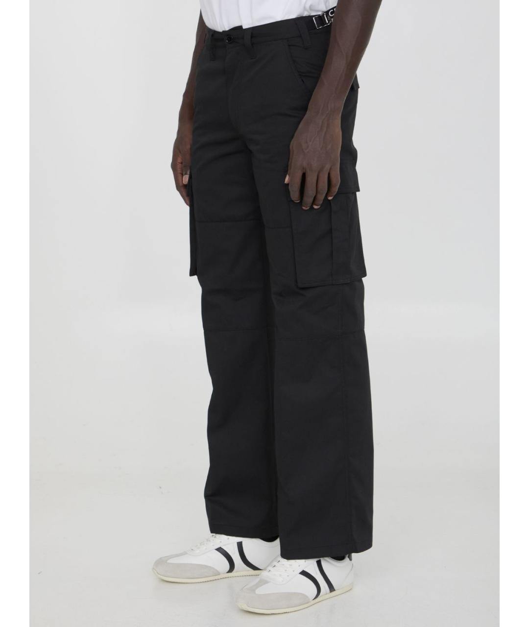 CELINE Черные полиэстеровые повседневные брюки, фото 3