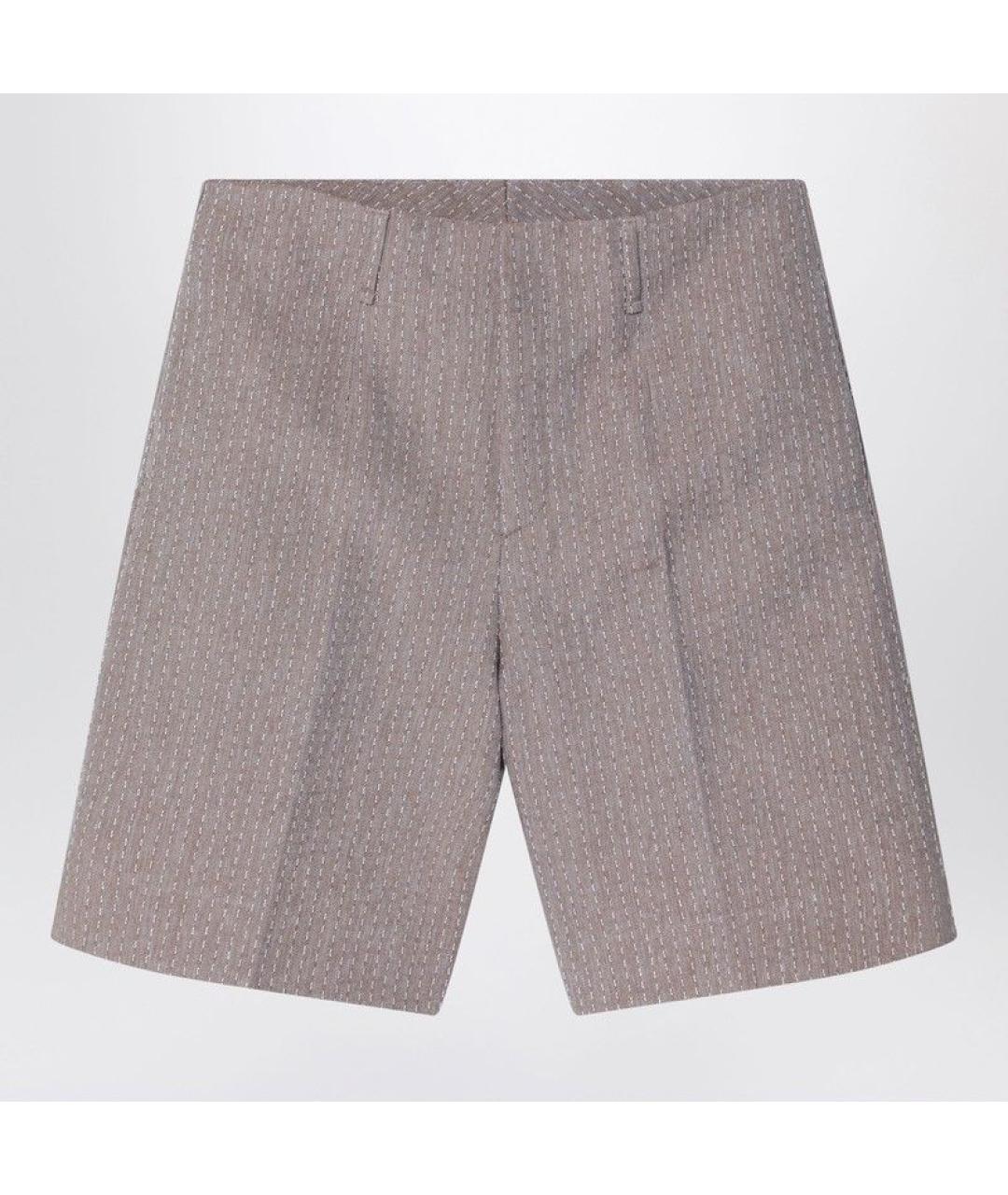 FENDI Бежевые хлопковые шорты, фото 3