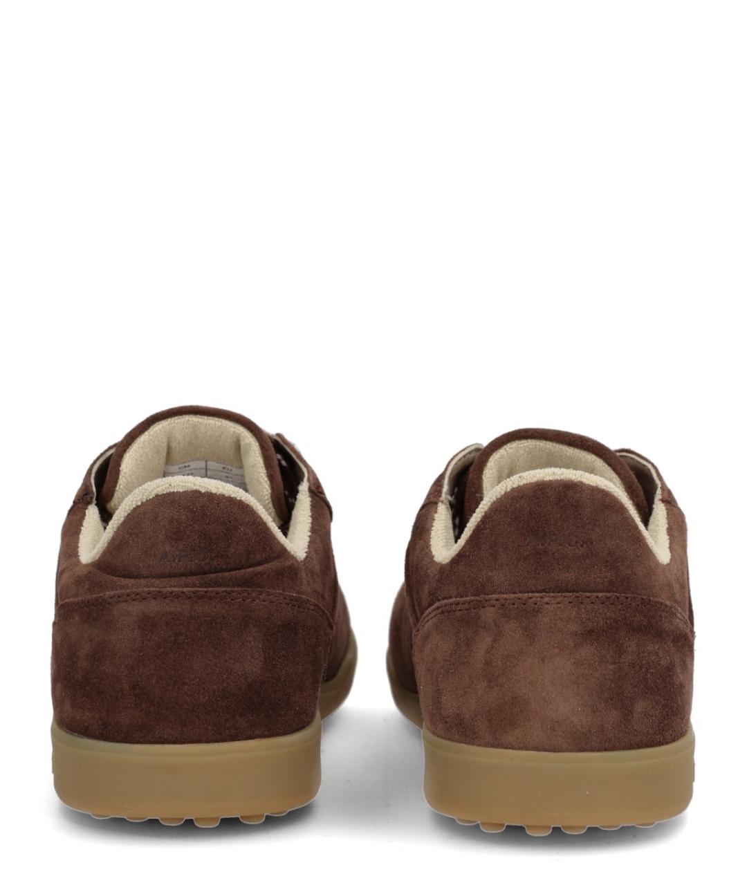 A.P.C. Коричневые замшевые кроссовки, фото 5