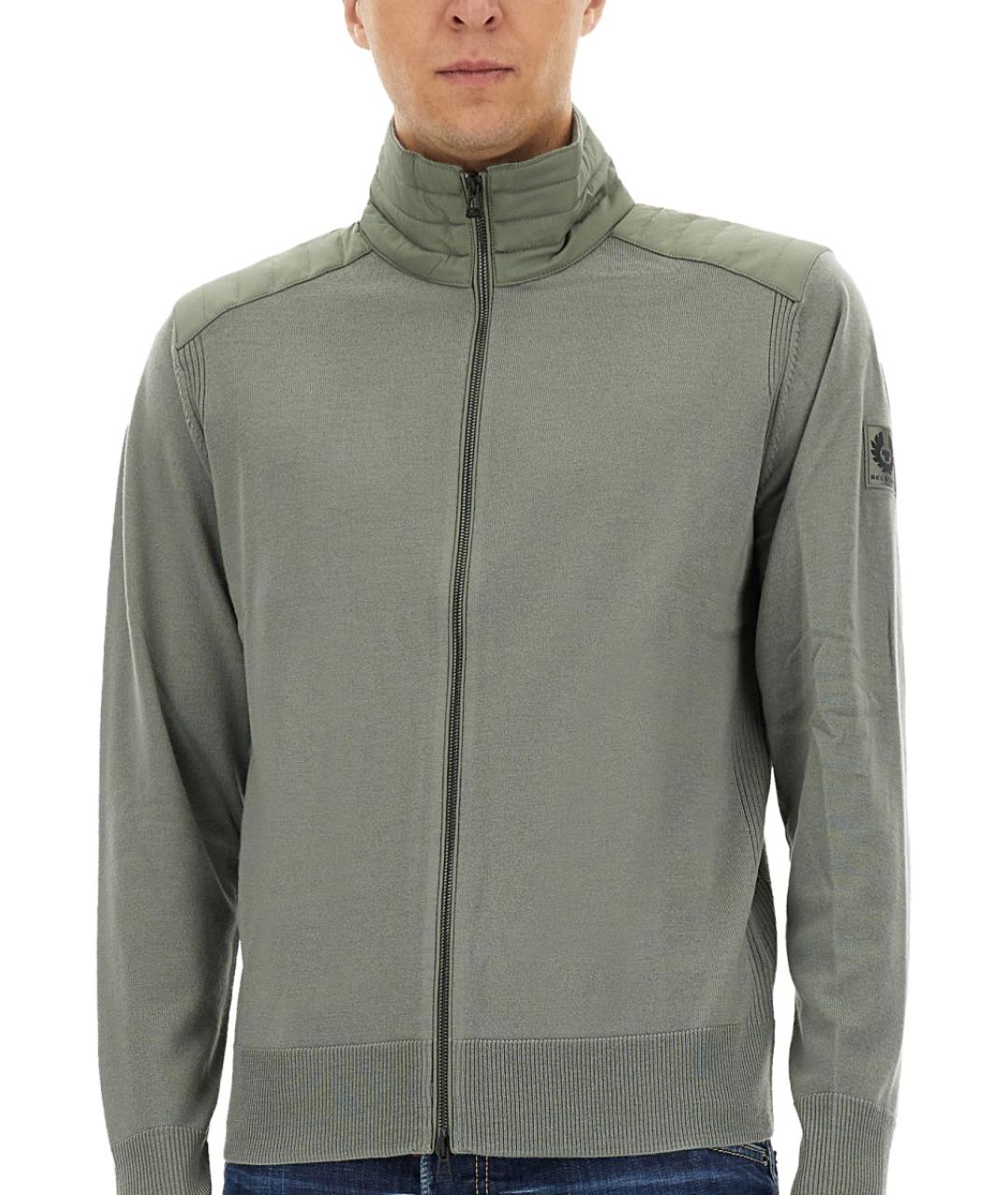 BELSTAFF Зеленый шерстяной кардиган, фото 4