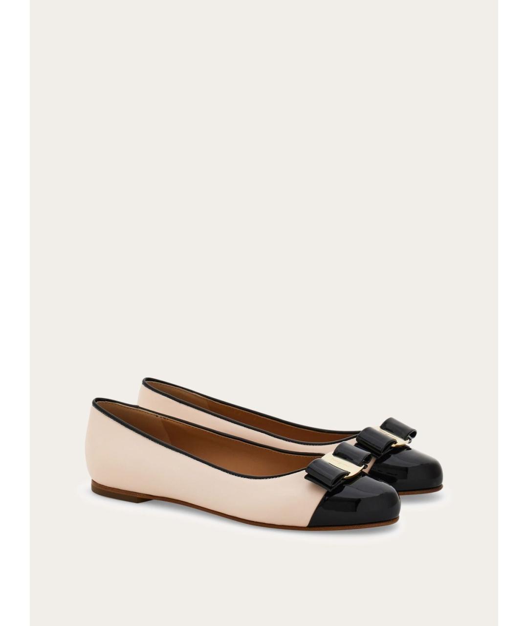 FERRAGAMO Мульти кожаные балетки, фото 4