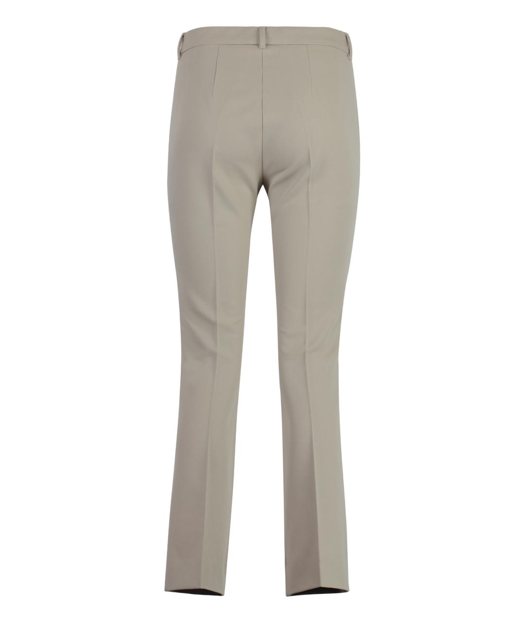'S MAX MARA Бежевые вискозные прямые брюки, фото 2
