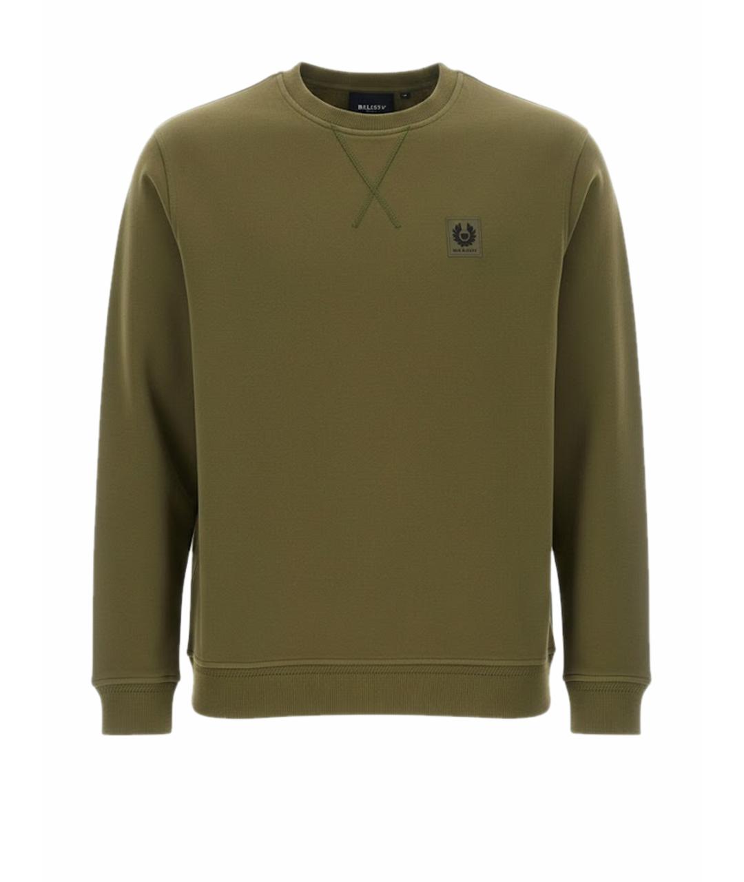 BELSTAFF Зеленый хлопковый джемпер / свитер, фото 1