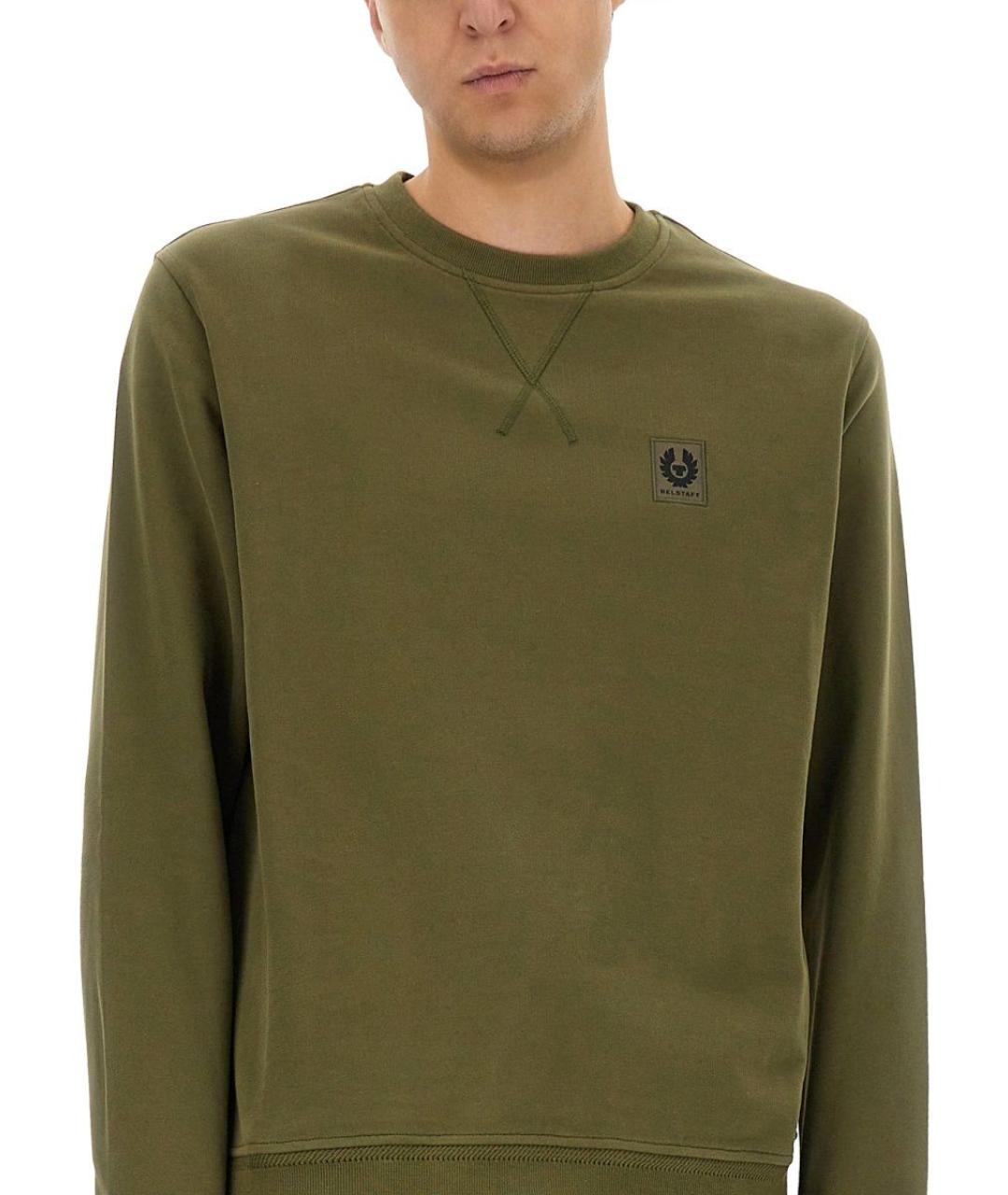 BELSTAFF Зеленый хлопковый джемпер / свитер, фото 4