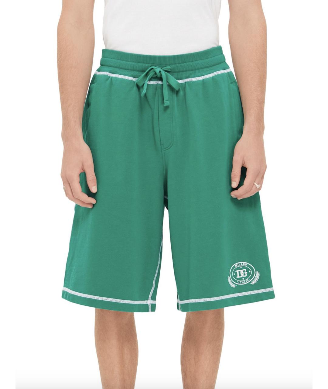 DOLCE&GABBANA Зеленые хлопковые шорты, фото 3