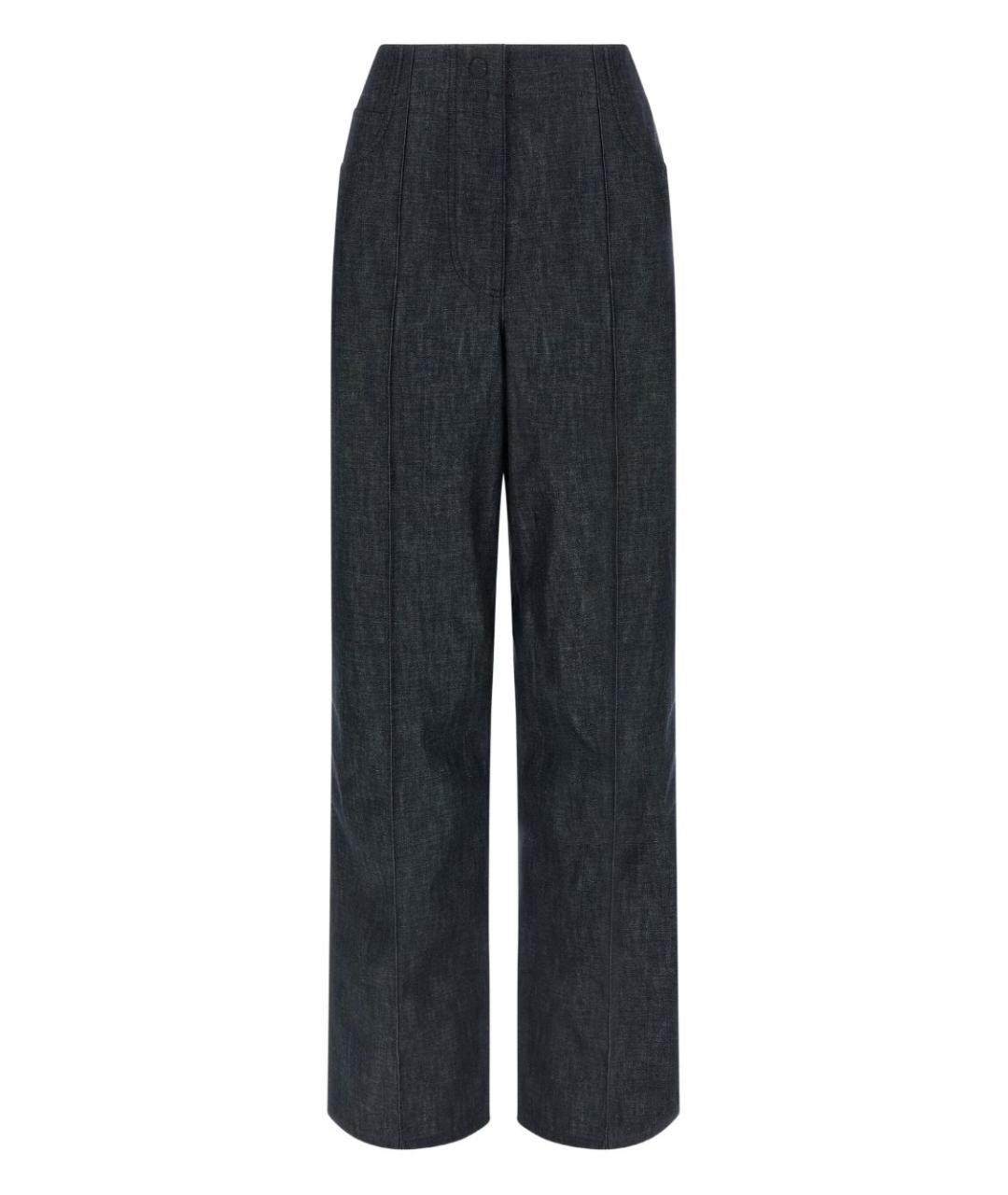 FENDI Синие хлопковые прямые джинсы, фото 1