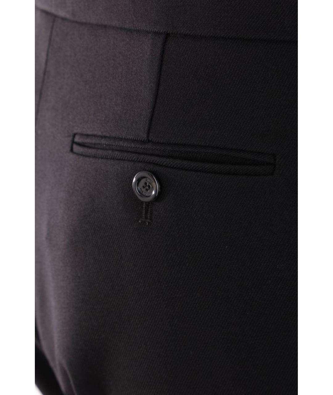 GUCCI Черные шерстяные прямые брюки, фото 3